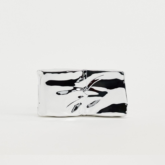 ZARA METALLIC BOX CLUTCH - Picture 2 of 6